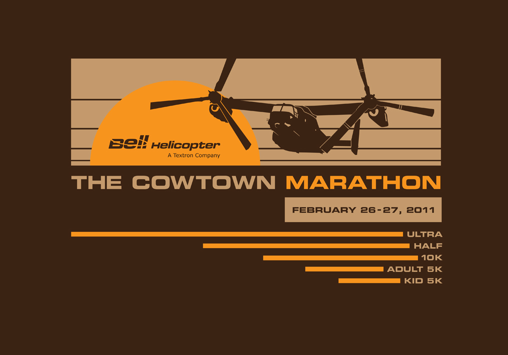 Cowtown Marathon T-shirt Design